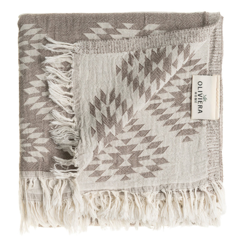 Ensemble de serviettes Aztec, Brun taupe