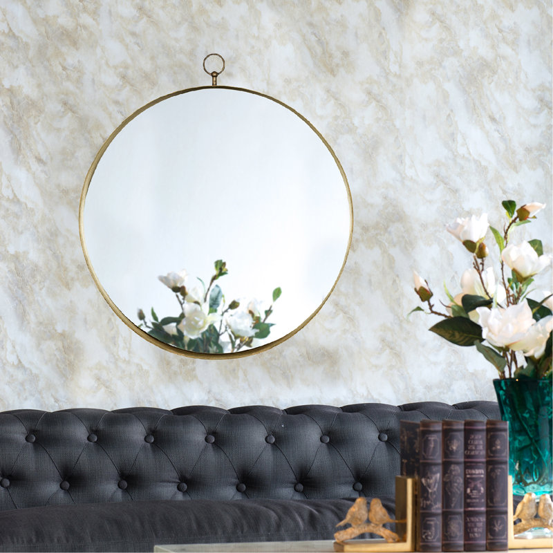 Miroir mural chic et pratique pour les espaces de vie contemporains, 28 po x 24 po