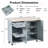 Kitchen Island with Foldable Counter Top, Spacious Storage, and Rolling Wheels for Versatile Use in Any Room-1978038152