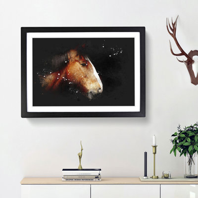 Brown Shire Horse - Picture Frame Graphic Art Print