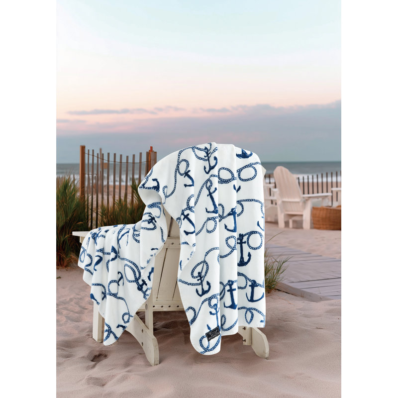 Scout Oversized Novelty Throw Blanket, Blue/White