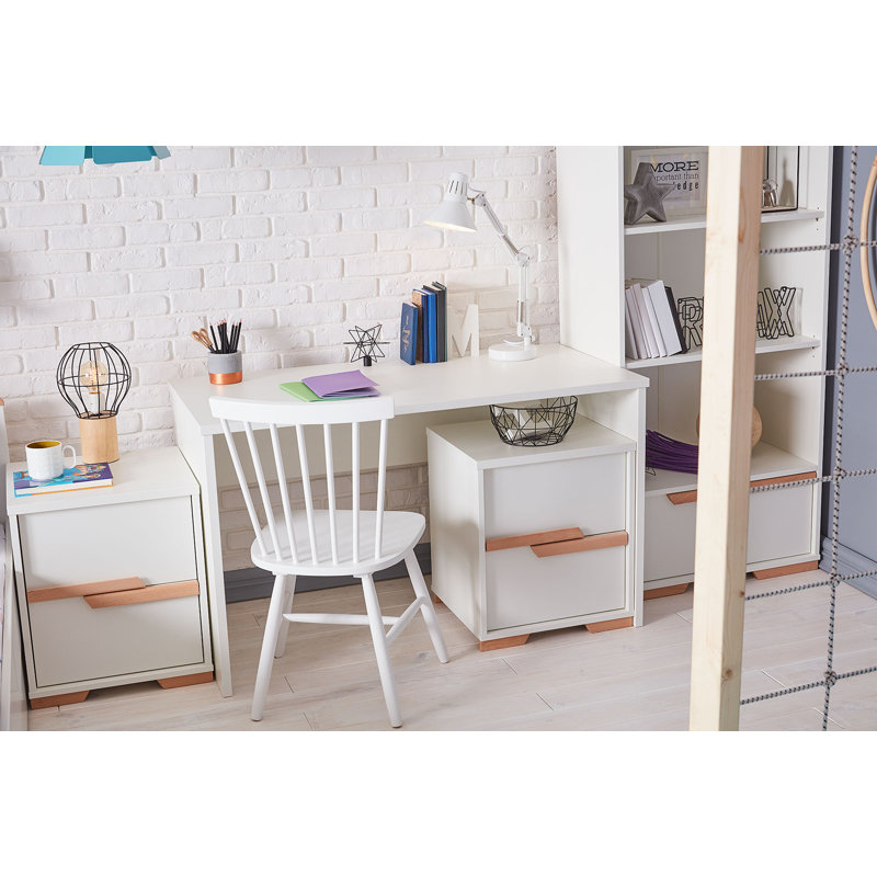 Gerke 44cm W Bedside Table, White