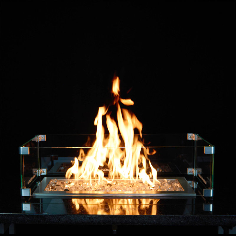 Rectangle Fire Pit Wind Guard , 23" W x 11" D x 6" H