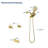 2 Handles Shower Faucet Set With Tub Spout Bathtub Shower Faucet Combo Set Shower System Complete Tub And Shower Trim Kit Wall Mounted Shower Fixtures-125590043