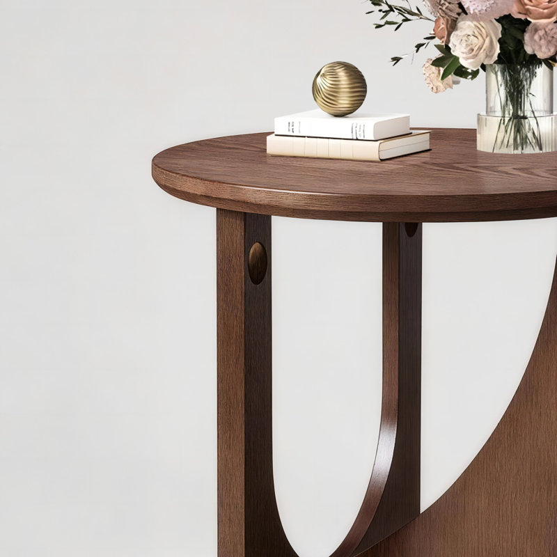Ensemble de table 100% bois massif 2 pièces, table de bout en bois naturel, table de centre simple, table de salon minimaliste