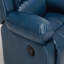 Fauteuil inclinable en cuir bleu marine Charlotte