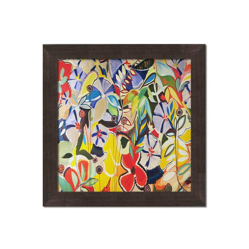 «Happiness all Day Long» par Joan Davis. Impression sur papier - Monté et encadré, taille de l'image - 40 x 40