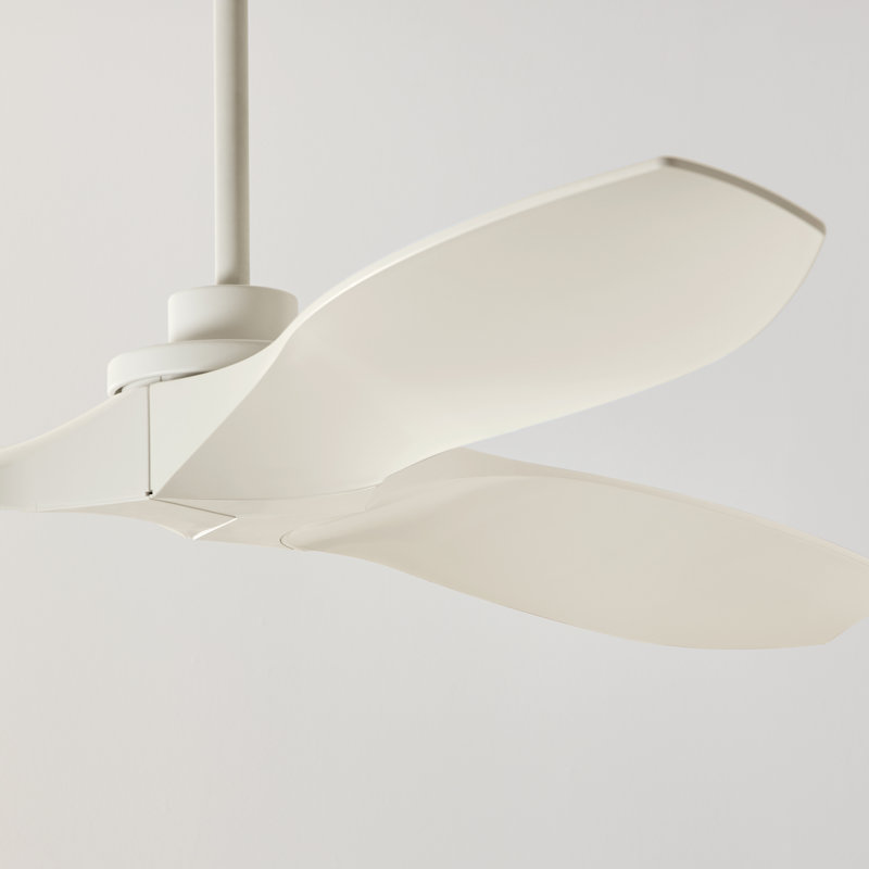 Smart Outdoor Ceiling Fan, Matte White, 60"