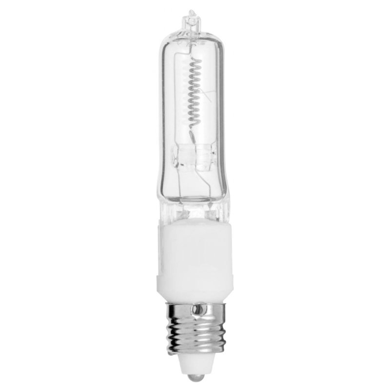 Pack Of (2) Dimmable T4 Shaped Mini Candelabra (E11) Base Halogen Bulbs, 100W