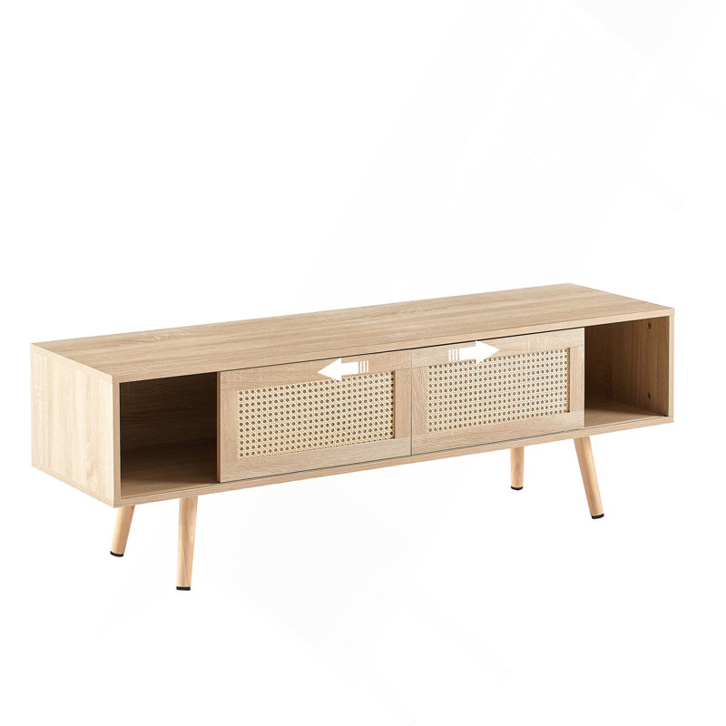 55.12" Rattan TV cabinet, Natural