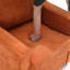 Grand et large fauteuil rembourré pivotant avec coussin de dossier et de siège amovible-119560763