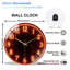 Horloge murale en verre néon