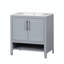 Meuble-lavabo simple 30 po avec comptoir en céramique