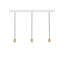 Linear Triple Pendant With Brass