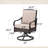6 Person Outdoor Dining Set with Swivel Chairs and Thick Cushions