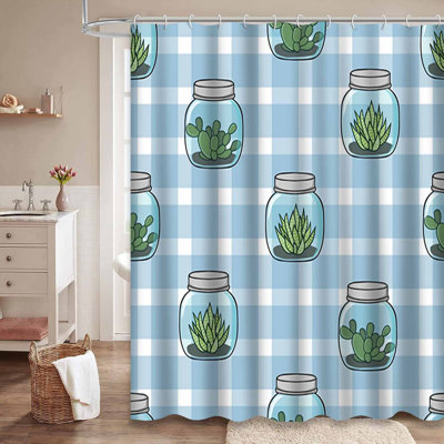 Rideau de douche imperméable avec 12 crochets