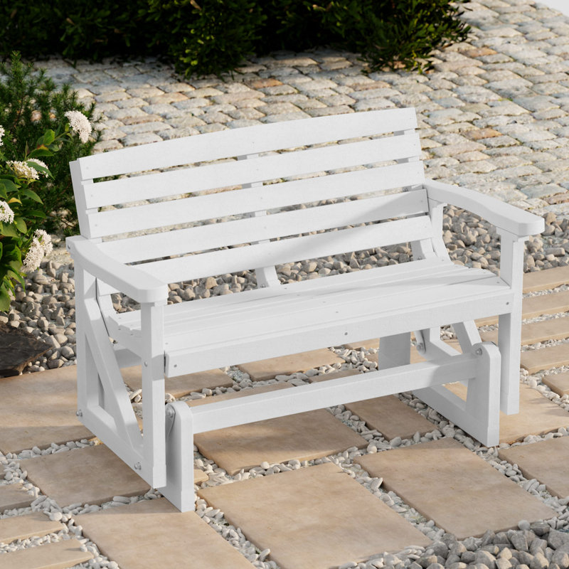 Fauteuil oscillant classique double, Blanc