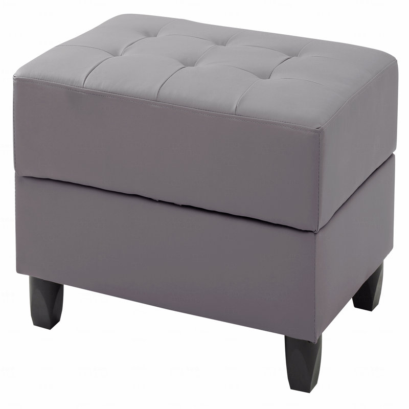 Repose-pieds rembourré en tissu de style contemporain