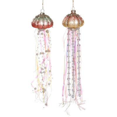 Ornement en forme de méduse à bijoux - 2,5 pouces, ensemble de 6