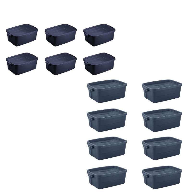 14 Piece Plastic Tubs and Totes Set