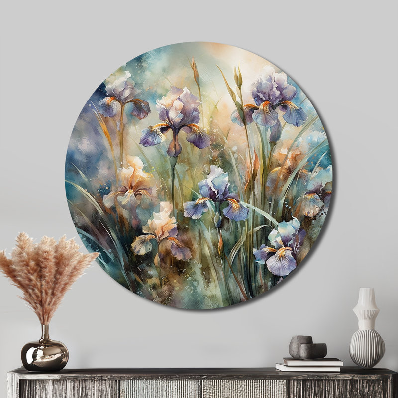 Garibay - Art floral rond en métal, H 16 po x l 16 po