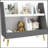 Kids Bookcase Toy Shelf, 2 Tier Toddlers Toy Storage Shelf with 5 Compartments, Anti-tip Device