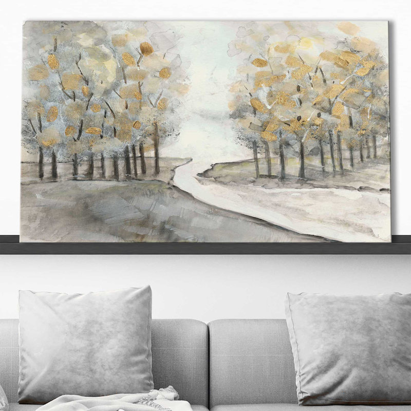 Golden Grove par Susan Jill - Peinture, L 30 po x H 18 po, Toile tendue