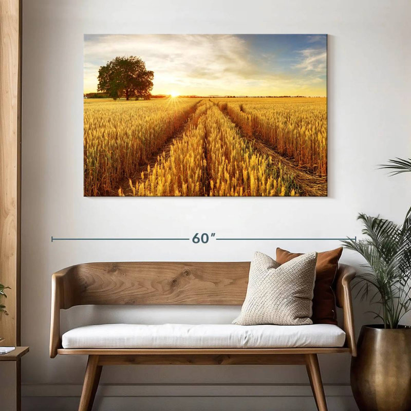 Harnek Golden Wheat Fields, 32" H x 48" W