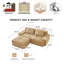 Canapé modulaire en forme de L 82 po, siège profond en velours côtelé 2 places avec repose-pieds capitonné, sans outil, base antidérapante, vert-370572569