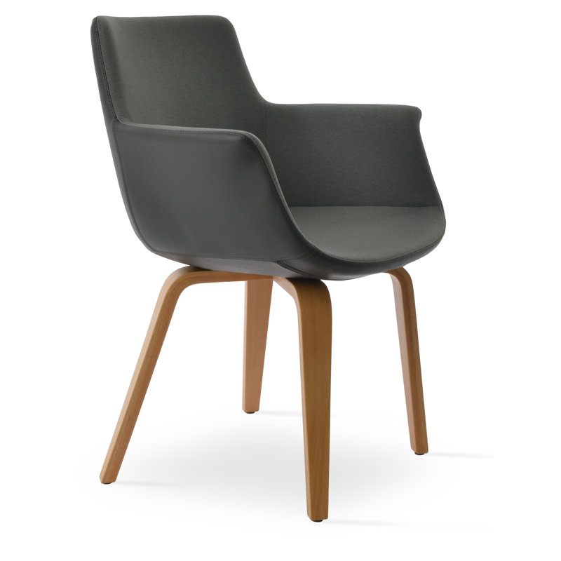 Bottega Plywood Dining Chair, Gray, Natural