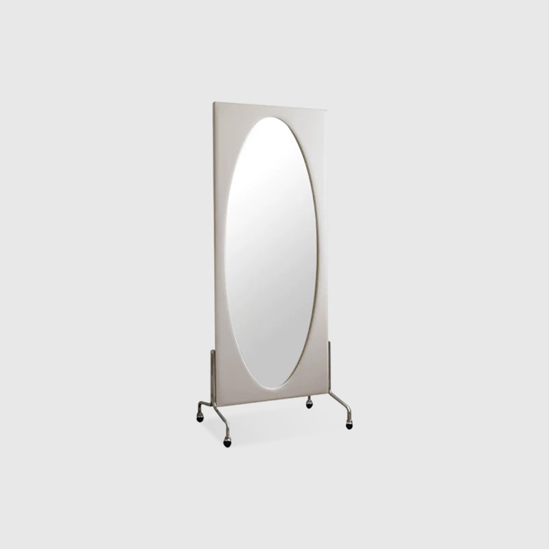 Rectangle Stainless Steel+Manufactured Wood Full Length Mirrors