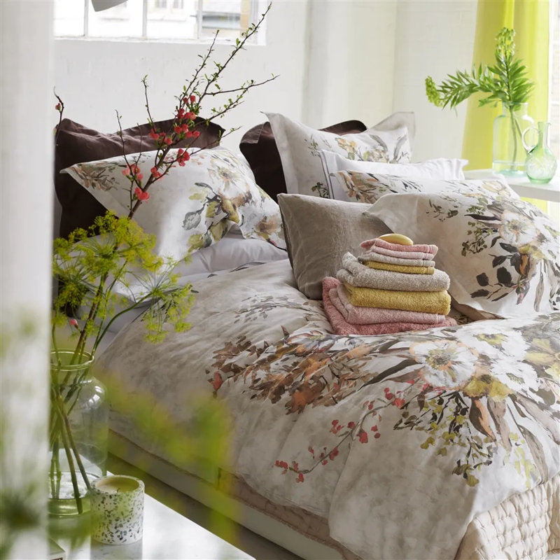 Margaretta Sepia Duvet Cover, King Duvet Cover