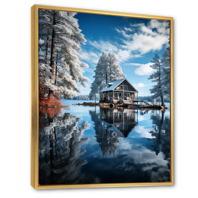 Belbin Lake Tranquil Retreat, reproduction d'art sur toile, H 32 po x l 24 po x P 1 po, Encadrement doré