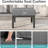 Set Of 2 24" Aluminum Patio Ottomans With Dark Gray Cushions, All-Weather Footrests