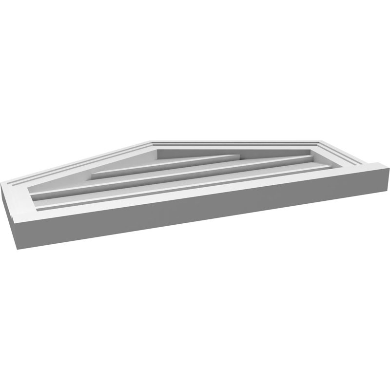 Ventilé à pignon fonctionnel en uréthane à hauteur de sommet 5 pintes, brun clair apprêté, H 16 po x l 30 po x P 2 po
