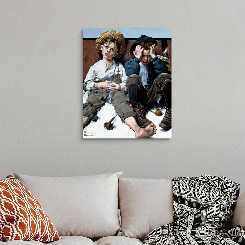 Norman Rockwell Retribution! Toile, art mural, Toile tendue, H 30 po x l 24 po x P 1,25 po