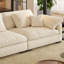 Canapé modulaire en chenille blanc-1103360749