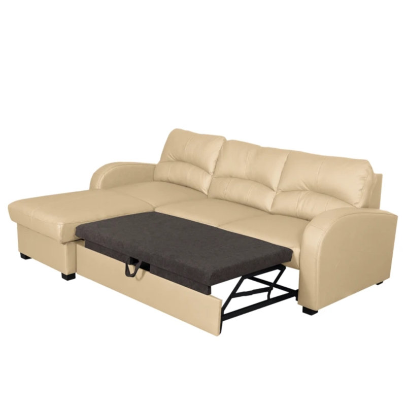 Fridulf 3 Seater Sofa Bed, Beige, Left Hand Facing