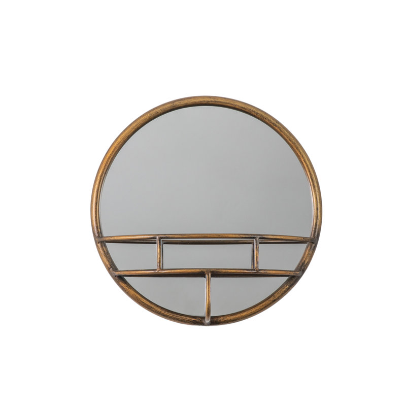 Fıratcan Metal Flat Wall Mirror, Bronze