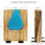 Vase en verre et bois - Vase à fleurs rustique-6984365