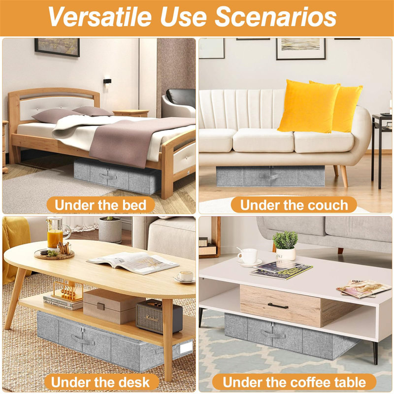 Brayden Studio Fabric Underbed Storage
