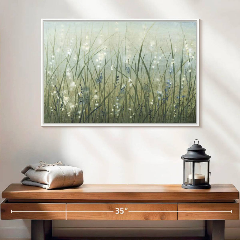 Meadow Bliss I, Cadre flottant blanc, 25 po x 17 po