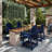 Outdoor HDPE Adirondack Chair Set of 4, Patio Bar Stools-328713557