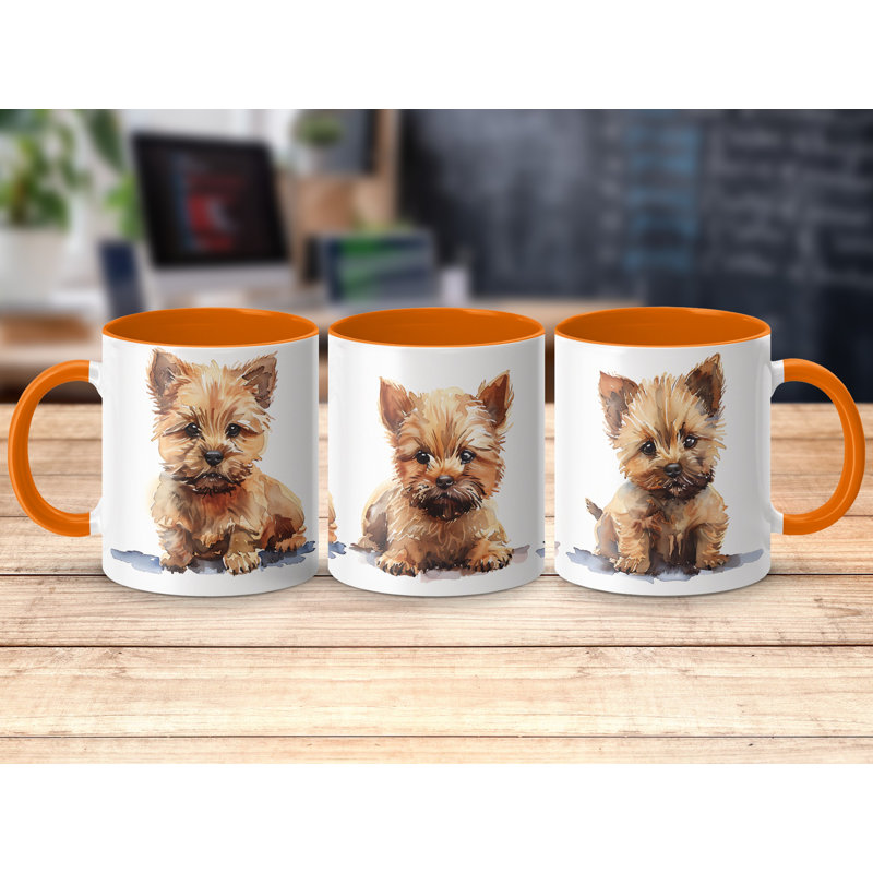 Ceramic Coffee Mug, 2, Orange