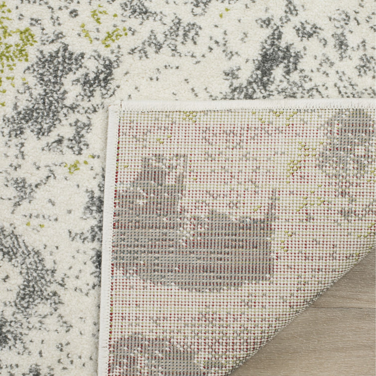 Seybert Abstract Ivory/Grey Area Rug