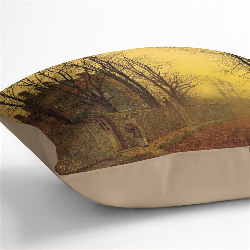 An Autumn Lane Scatter Cushion, 55cm H x 55cm W x 20cm D, Stone