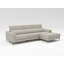 Canapé modulaire en cuir véritable à accoudoirs arrondis 109,5 po avec méridienne droite-841141230