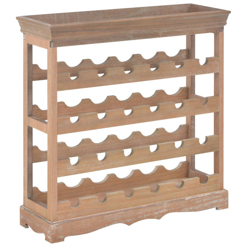 Porte-bouteilles de vin avec plateau supérieur, Brun