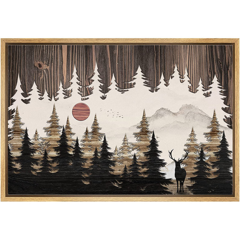 Western Wood Effect Landscape, H 16 po x l 24 po x P 1,5 po, Naturel