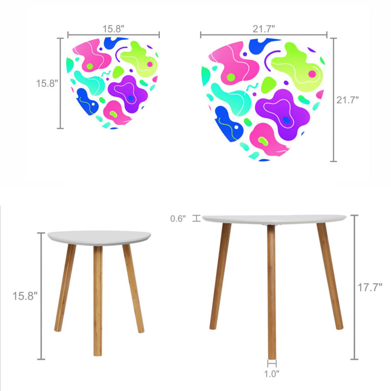 Ensemble de 2 tables basses gigognes Triangle